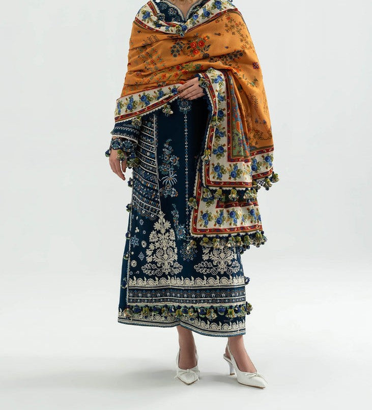 HUSSAIN REHAR 3pc Embroidered Lawn  CODE. MC-4081